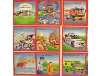 Book panel - Emergency police, fire engine, helicopter